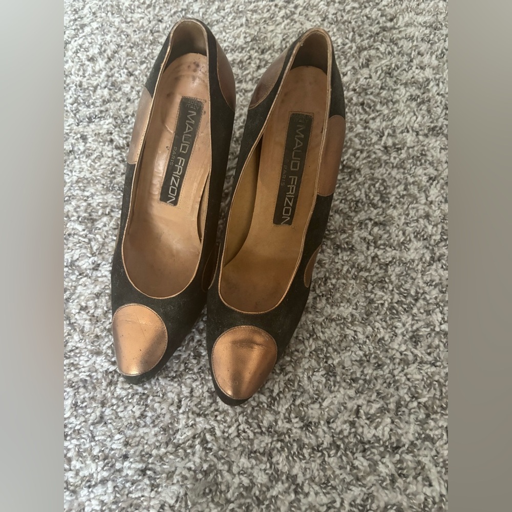 MAUD FRIZON Black and Bronze Heels